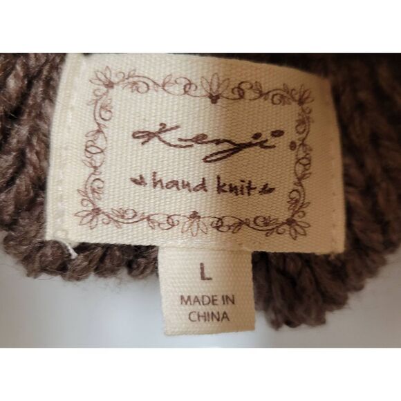 Kenji Handmade Sweater, size Large, Brown - Picture 3 of 4